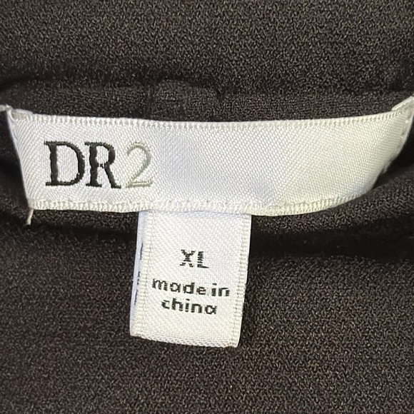 DR2 Black Side Tie Mini Skirt/Skort Scallop Wrap Front Detail Pull On Size XL - Picture 6 of 11